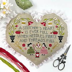 Tiny Modernist - A Stitcher's Heart-Tiny Modernist - A Stitchers Heart, friends, BFF, stitching, threads, stitching together, cross stitch