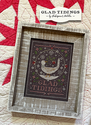 Shakespeare's Peddler - Glad Tidings-Shakespeares Peddler - Glad Tidings, Christmas, bird, flowers, cross stitch