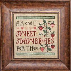 Heart in Hand Needleart - Sweet Strawberries-Heart in Hand Needleart - Sweet Strawberries, fruit, sampler, summer, cross stitch