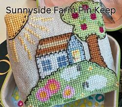 Luhu Stitches - Seasonal Pin Cushion Collection - Sunnyside Farm Pin Keep-Luhu Stitches - Seasonal Pin Cushion Collection - Sunnyside Farm Pin Keep, sheep, home, summer, apple tree, pins, cross stitch