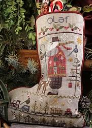 Shepherd's Bush - Stockings - Olaf-Shepherds Bush - Stockings - Olaf, Christmas, Santa Claus, gifts, reindeer, train, Christmas tree, cross stitch