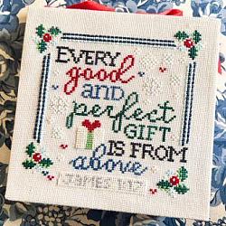 Sweet Wing Studio - Every Good Gift-Sweet Wing Studio - Every Good Gift, bible verse, gifts, God, James 117, cross stitch