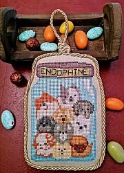 Twin Peak Primitives - Endorphine-Twin Peak Primitives - Endorphine,  dogs, best friend, puppy, therapy dog, comfort, canine, cross stitch 